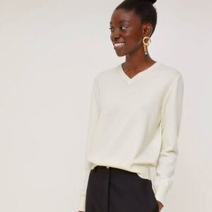 Patou Merino Wool V-Neck Sweater